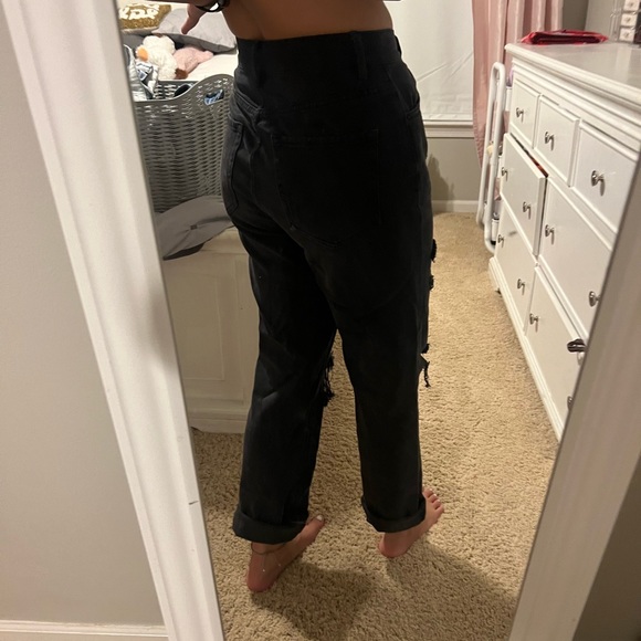 High Rise Straight Ripped Jean - Picture 2 of 2